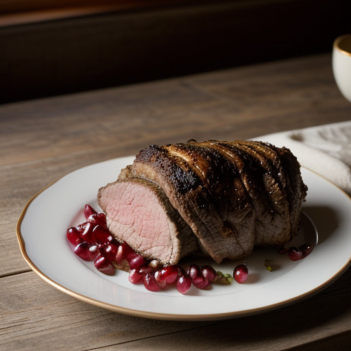 Roast Leg of Lamb With Pomegranate recipe image