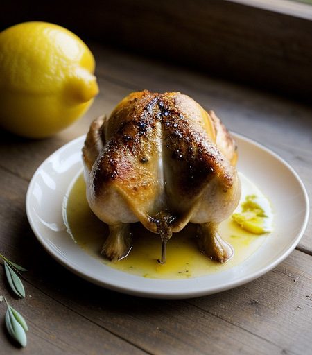 Roast Lemon Chicken (For 4 *** Nfwf89 A recipe image
