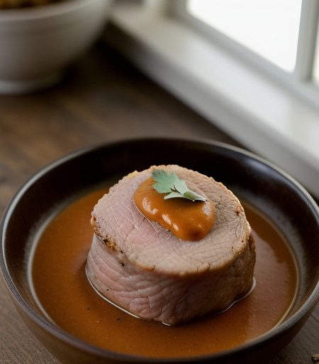 Roast Loin of Pork With Southwestern Sauce recipe image