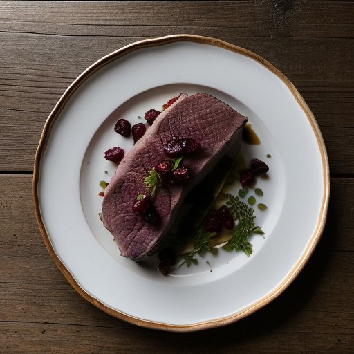 Roast Loin of Venison With Cranberries recipe image