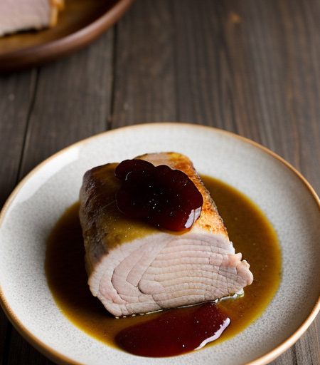 Roast Pork Loin With Roasted Apple Compote recipe image