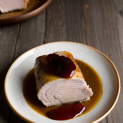 Roast Pork Loin With Roasted Apple Compote recipe image