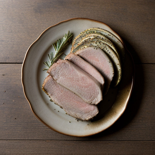 Roast Pork Loin With Zucchini & Rosemary recipe image