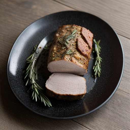 Roast Pork Loin With Zucchini and Rosemary recipe image