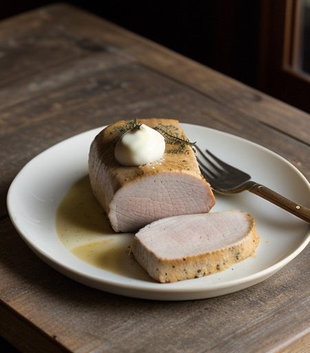 Roast Pork Tenderloin With Cognac & Cream - House Beautif recipe image