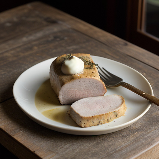 Roast Pork Tenderloin With Cognac & Cream - House Beautif recipe image