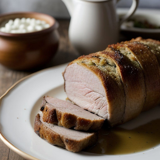 Roast Pork With Onion Stuffing recipe image