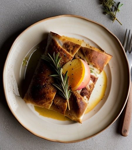 Roast Pork and Apple Boboli Pizza recipe image