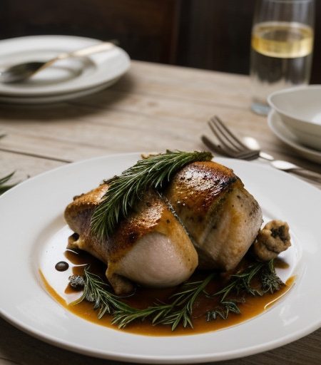 Roast Stuffed Chicken in the Old Portuguese Manner recipe image