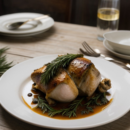Roast Stuffed Chicken in the Old Portuguese Manner recipe image