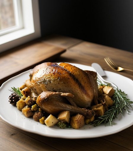 Roast Turkey With Chestnut Stuffing recipe image