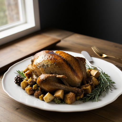 Roast Turkey With Chestnut Stuffing recipe image