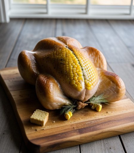 Roast Turkey With Corn Bread Stuffing recipe image