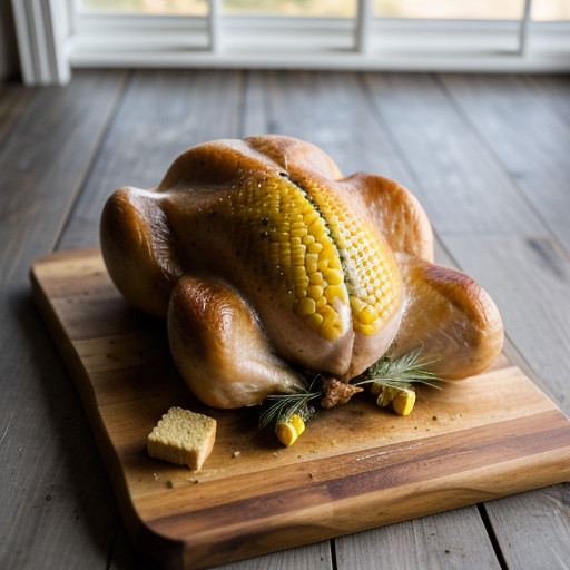 Roast Turkey With Corn Bread Stuffing recipe image