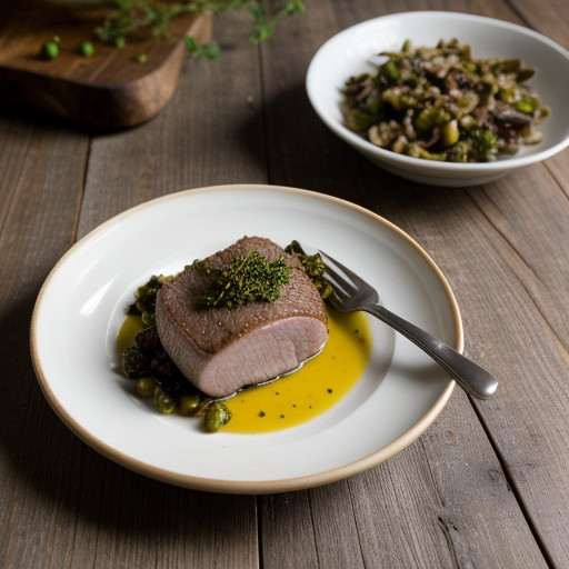 Roast Veal Loin With Shallots & Wild Mushro recipe image