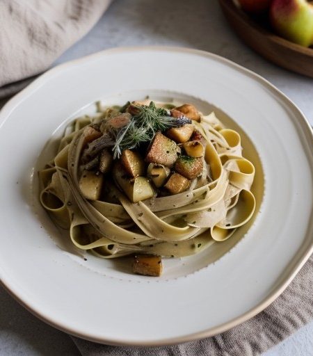 Roasted Apple Fettuccini recipe image