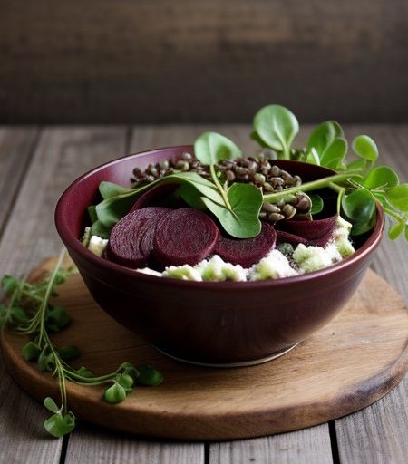 Roasted Beet Salad With Watercress, Lentils, Sopressata A recipe image