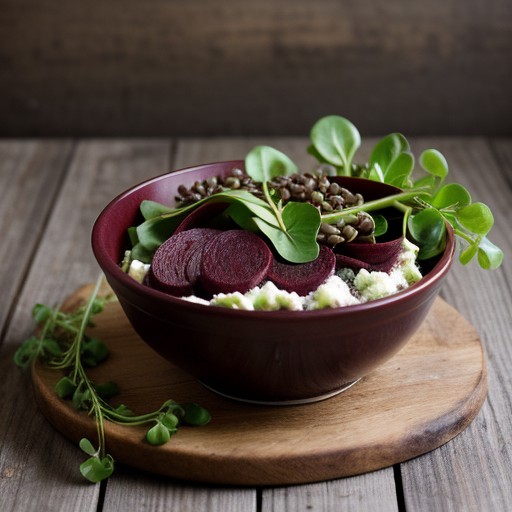 Roasted Beet Salad With Watercress, Lentils, Sopressata A recipe image