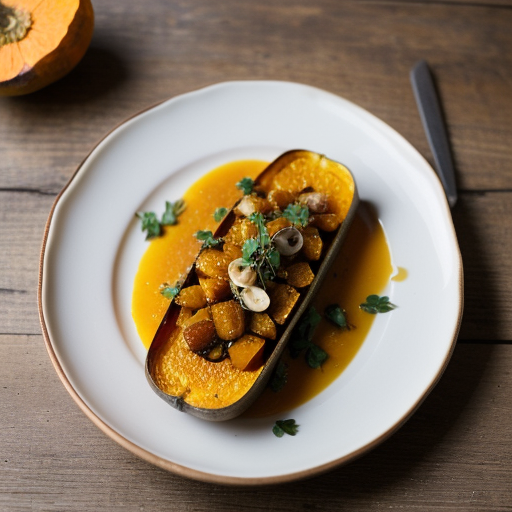 Roasted Butternut Squash With Shallots & Th recipe image