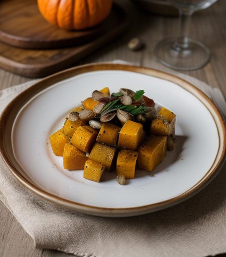 Roasted Butternut Squash With Shallots and Th recipe image