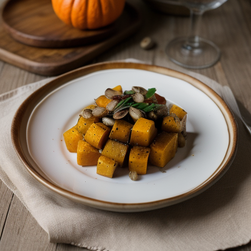 Roasted Butternut Squash With Shallots and Th recipe image