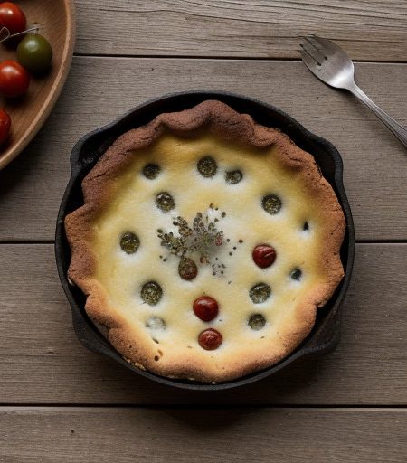 Roasted Cherry Tomato Clafoutis recipe image