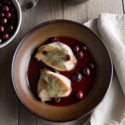 Roasted Chicken Breasts With Cranberry Port Sauce recipe image