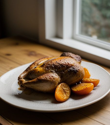 Roasted Chicken With Apricots recipe image