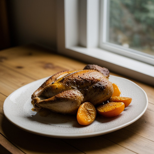 Roasted Chicken With Apricots recipe image