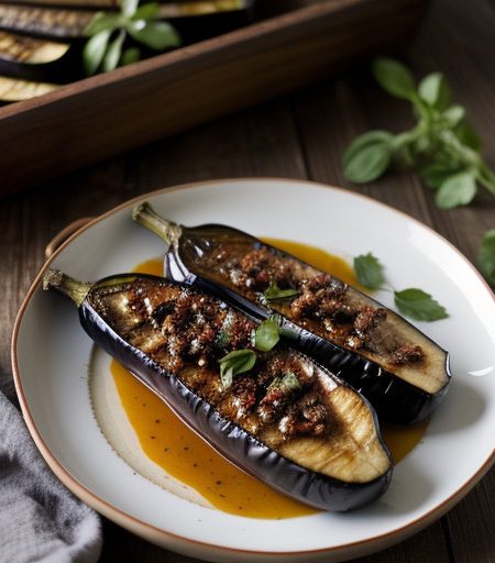 Roasted Eggplant With Chilies recipe image
