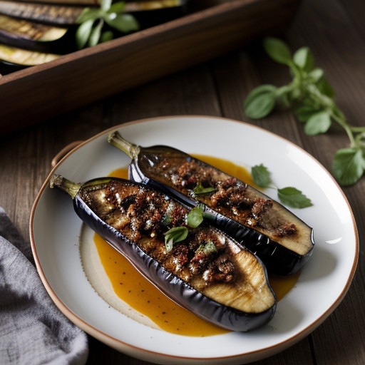 Roasted Eggplant With Chilies recipe image