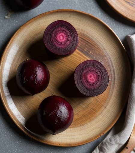 Roasted Garlic Beet Timbales recipe image