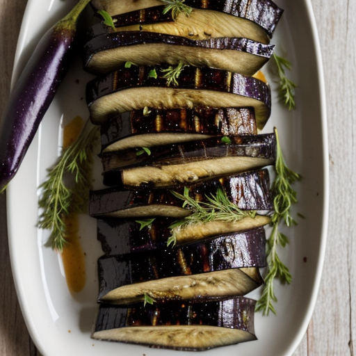 Roasted Japanese Eggplant With Green Herb Sau recipe image