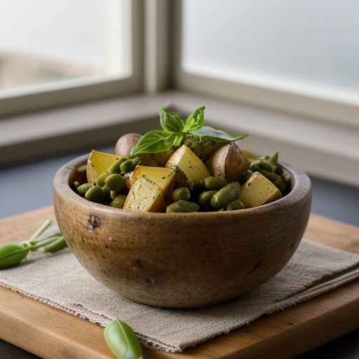 Roasted New Potato Salad With Basil Vinaigret recipe image