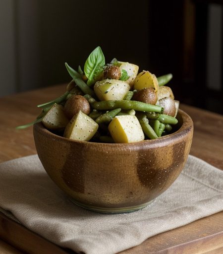 Roasted New Potato Salad With Basil Vinaigrette recipe image