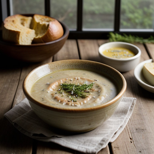 Roasted Onion and Garlic Soup - Bon Appetit recipe image