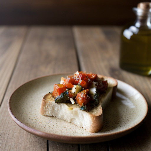 Roasted Pepper Bruschetta - Country Living recipe image