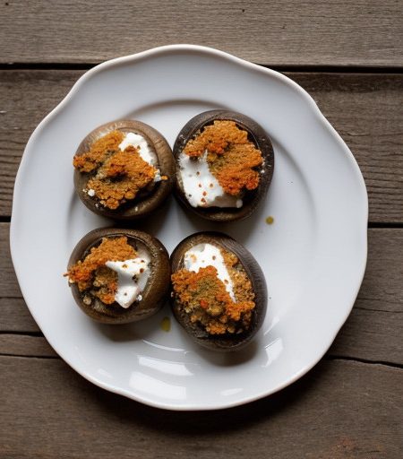 Roasted Pepper-Stuffed Mushrooms recipe image