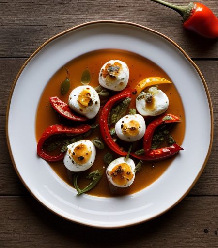 Roasted Peppers With Mozzarella & Carameliz recipe image