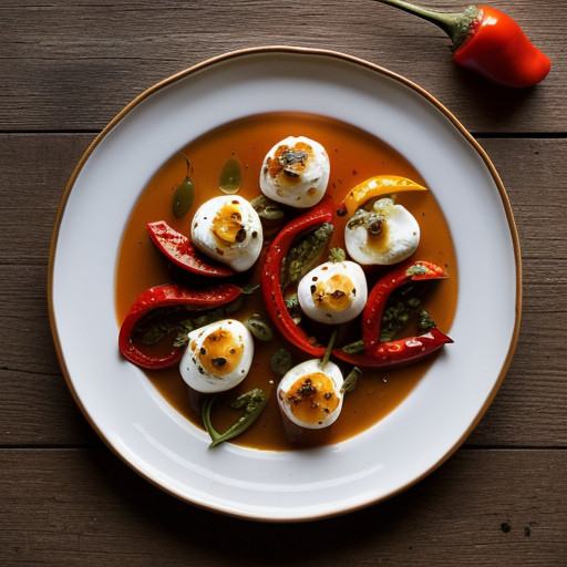 Roasted Peppers With Mozzarella & Carameliz recipe image