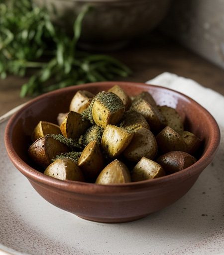 Roasted Pesto Potatoes recipe image