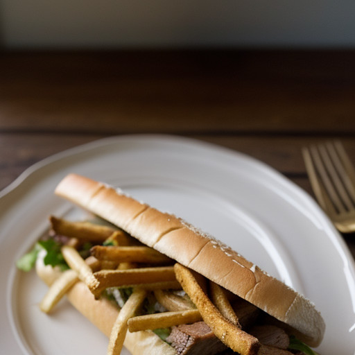 Roasted Pork and French Fry Po'boy recipe image
