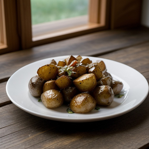 Roasted Potatoes With Caramelized Garlic recipe image