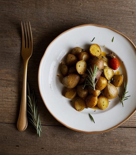 Roasted Potatoes With Tomatoes & Rosemary recipe image