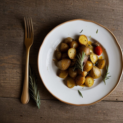 Roasted Potatoes With Tomatoes & Rosemary recipe image