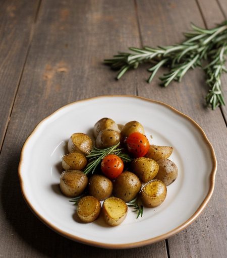 Roasted Potatoes With Tomatoes & Rosemary recipe image