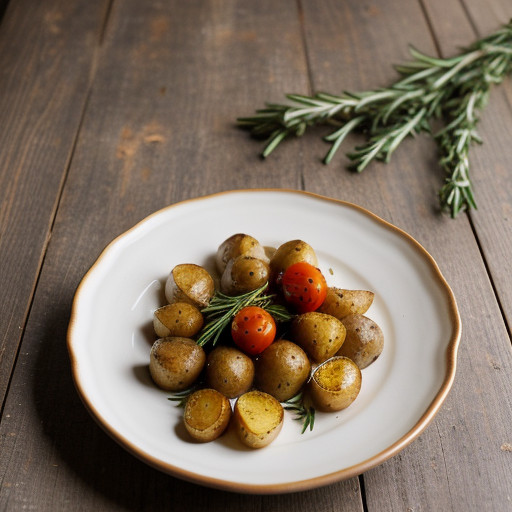 Roasted Potatoes With Tomatoes & Rosemary recipe image