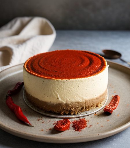 Roasted Red Pepper Pesto Cheesecake recipe image