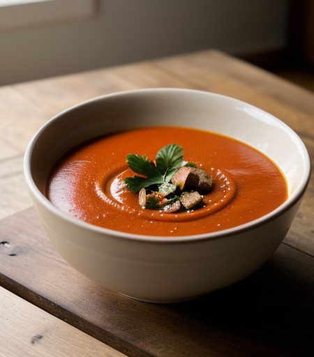 Roasted Red-Pepper Soup From the Pantry Versi recipe image