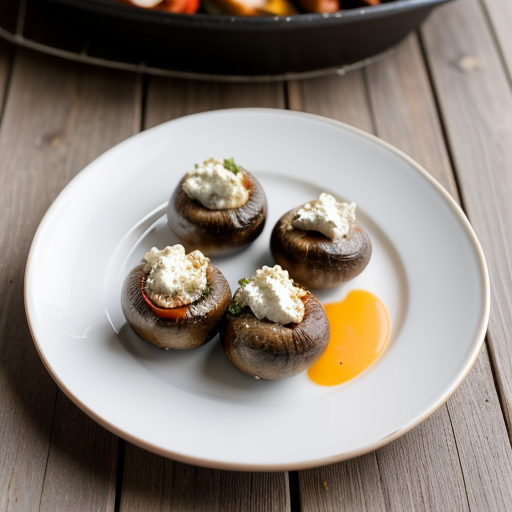 Roasted Red Pepper Stuffed Mushrooms recipe image
